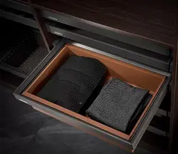 سبد چرمی ریلی داخل کمد لباس رنگ طوسی نارنجی فرنچ استایل فانتونی J935 و J936