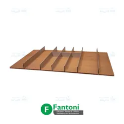 جای قاشق و چنگال چوبی با تقسیم کننده آلومینیومی ثابت ریل اسلیم فانتونی O141 تا O144