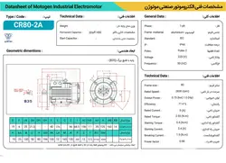 الکتروموتور تکفاز 1 اسب موتوژن MOTOGEN رله ایی