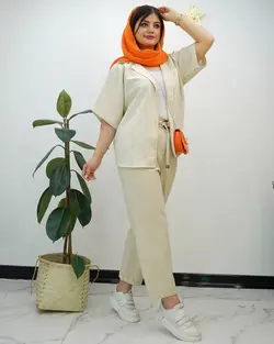 مانتو شلوار نچرال کد d753