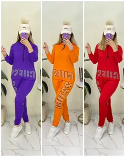 هودی شلوار نگین دار کد d705