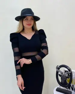 پیراهن آستین تور کد d634