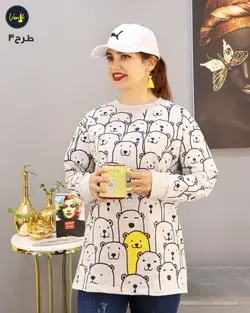 بلوز چاپ خرسی کدd105