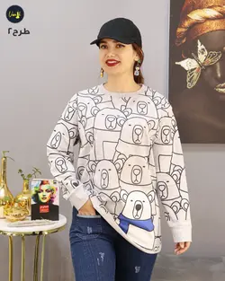 بلوز چاپ خرسی کدd105