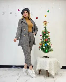کت و شلوار پشمی وانیک کد d368