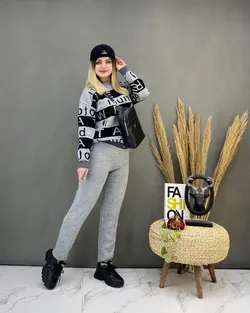 بلوز شلوار بافت کد d337