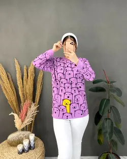 بلوز چاپ خرسی کد D107