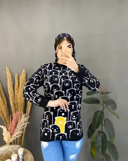 بلوز چاپ خرسی کد D107