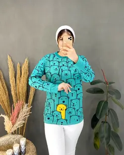 بلوز چاپ خرسی کد D107