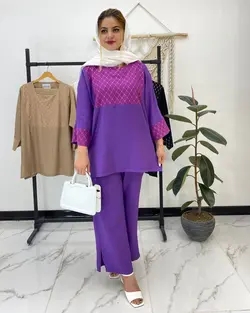 ست مانتو شلوار وانیک d63