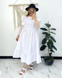 پیراهن ساحلی بلند رنگی c996