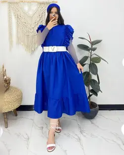 پیراهن ساحلی بلند رنگی c996