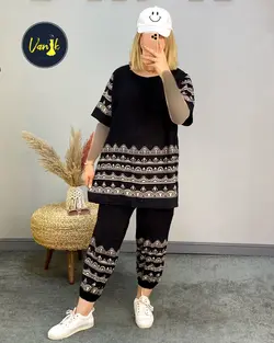 ست بلوز شلوار نخی کدc748