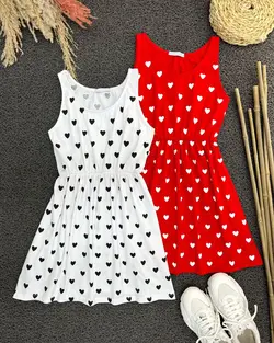 سارافون کوتاه طرح قلب کدc833