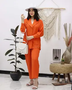 ست مانتو شلوار لنین  کدc760