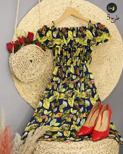 پیراهن کوتاه گلدار جدیدC443