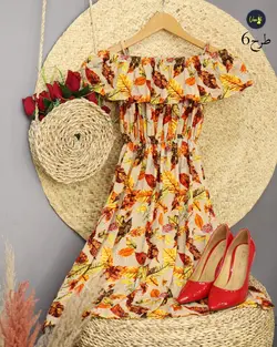 پیراهن کوتاه گلدار جدیدC443