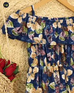 پیراهن کوتاه گلدار جدیدC443