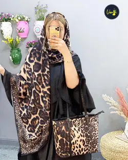 ست کیف روسری پلنگی C342