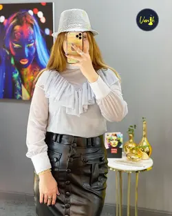 شومیز چین دارc48