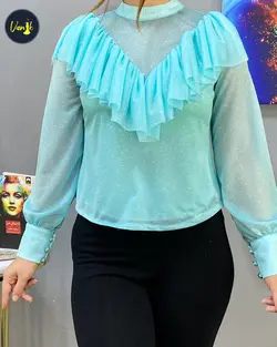 شومیز چین دارc48