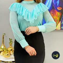 شومیز چین دارc48