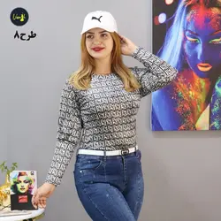 بلوز مخمل طرحدارb997