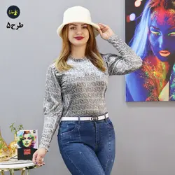 بلوز مخمل طرحدارb997