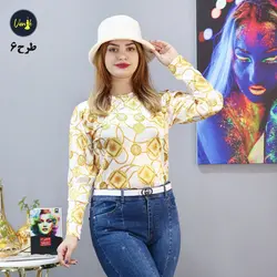 بلوز مخمل طرحدارb997