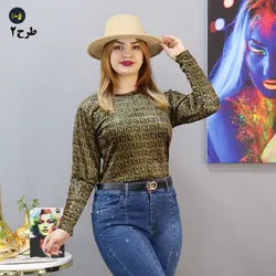 بلوز مخمل طرحدارb997