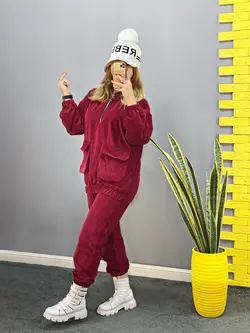 ست هودی شلوار کبریتی b728