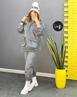 ست هودی شلوار کبریتی b728