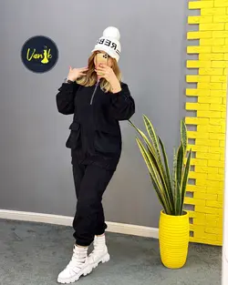 ست هودی شلوار کبریتی b728