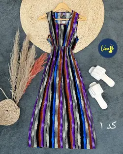 پیراهن ساحلی راه راه a422