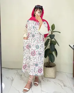 پیراهن بلند طرحدار کد d980