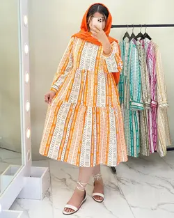 پیراهن بلند سه دکمه کد e24