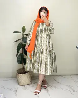 پیراهن بلند سه دکمه کد e24