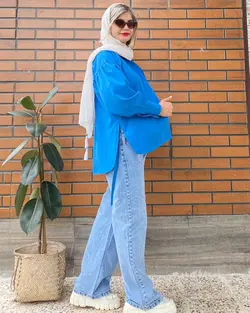 مانتو شومیزی بغل کمربند کد e155