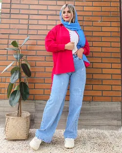 مانتو شومیزی بغل کمربند کد e155