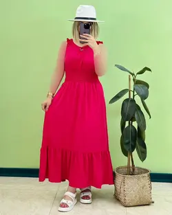 پیراهن بلند کمر کش کد e425