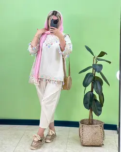 مانتو سنتی مکرومه کد e329