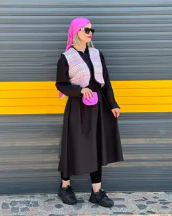 مانتو بلند جلیقه دار کد e475