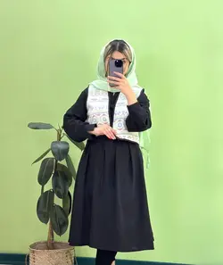 مانتو بلند جلیقه دار کد e475