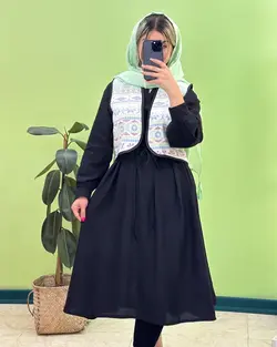 مانتو بلند جلیقه دار کد e475