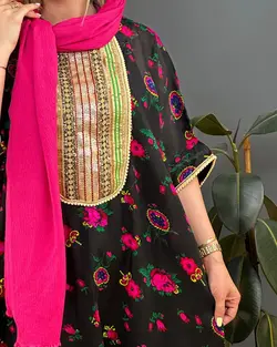 مانتو کفتان گلدار کد e280