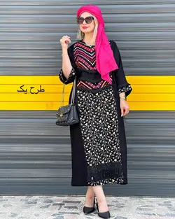 مانتو کفتان طرح دار هندی کد e555