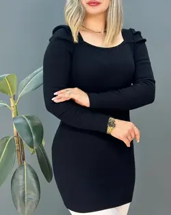 پیراهن یقه قایقی کد e810