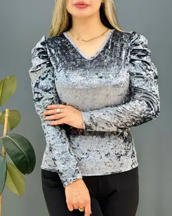 بلوز آستین پف کد e999