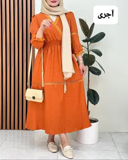 پیراهن گیپور دار یقه هفت کد f294