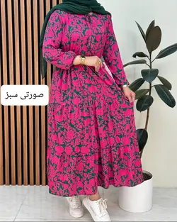 پیراهن بلند طرحدار کد f314